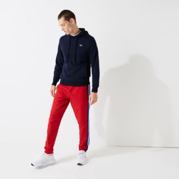 Lacoste SPORT Contrast Bands Lightweight Tracksuit Pants Pánské - Kalhoty Červené / Blankyt / Bílé |